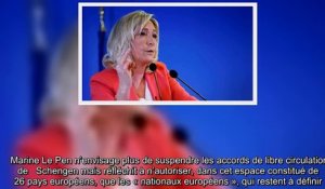 Rassemblement national - Marine Le Pen n’envisage plus de suspendre les accords de Schengen