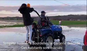 Tempête Justine en Gironde : les habitants de Bourdelles évacués par les pompiers