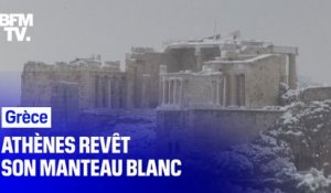 Grèce: Athènes revêt son manteau blanc