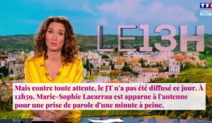 Marie-Sophie Lacarrau : le JT de 13h annulé sur TF1, la journaliste s'explique