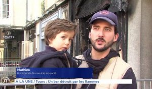 Le journal - 01/03/2021 - A LA UNE / Tours: Un bar détruit par les flammes