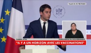 Gabriel Attal : «Il y a un horizon avec la vaccination. Nous commençons à observer les effets de la vaccination sur l'épidémie»