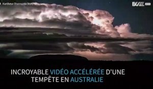 Vidéo accélérée d'un orage en Australie