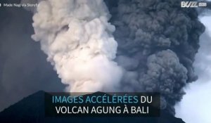 Volcan Agung: incroyables images des cendres qu'il rejette