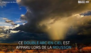 Incroyable double arc-en-ciel au cœur d'une tempête en Australie