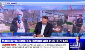 Macron: vaccination ouverte aux plus de 70 ans - 23/03