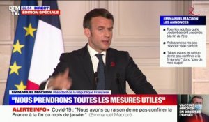 Emmanuel Macron: "Sans doute dans les prochains jours, les prochaines semaines, nous aurons de nouvelles mesures à prendre"
