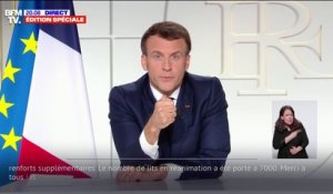 Emmanuel Macron: "Nos citoyens qui souhaitent changer de région, pour aller s'isoler, pourront le faire durant ce week-end de Pâques"