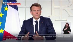 Emmanuel Macron: "Grâce à la vaccination, la sortie de crise se dessine enfin"
