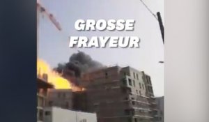Une explosion impressionnante a eu lieu sur un chantier près de Lyon