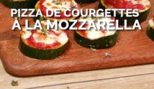 Pizzas de courgette à la mozzarella