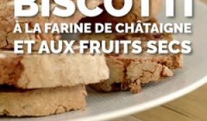 Biscottis à la farine de châtaigne et fruits secs