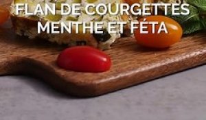 Flan de courgettes menthe et féta