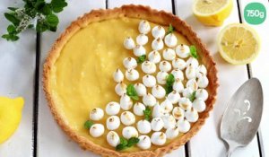 Tarte au citron et sa meringue dorée au four