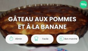 Gâteau aux pommes et à la banane