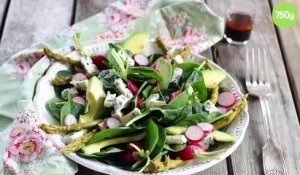 Salade aux asperges vertes et à la Fourme d'Ambert