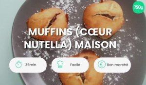 Muffins (cœur Nutella) maison