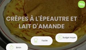 Crêpes à l'épeautre et lait d'amande