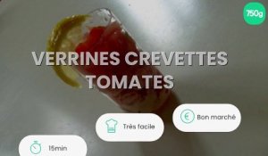 Verrines crevettes tomates