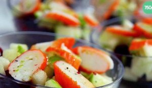 Salade fraîcheur betterave, pomme granny et mini bâtonnets Petits Coraya