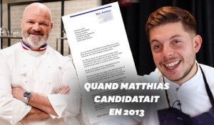 "Top Chef": la lettre de Matthias Marc à Philippe Etchebest 8 ans avant l'émission