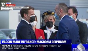 Vaccin "made in France": Emmanuel Macron est arrivé à l'usine Delpharm