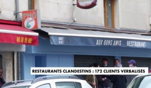 Restaurants clandestins : 172 clients verbalisés