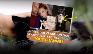 Il découvre ce que son chat avait dans le collier et là… tout change !