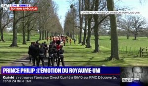 Obsèques du Prince Philip: poursuite du défilé militaire dans les jardins du Château de Windsor