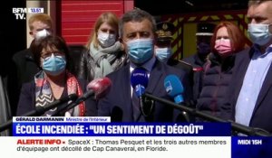 "La République ne sera pas intimidée": Gérald Darmanin en déplacement à Lille après l'incendie d'une école