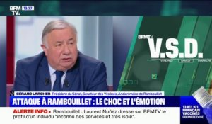 "Je suis, naturellement, touché personnellement": Gérard Larcher, président du Sénat et ancien maire de Rambouillet, réagit au lendemain de l'attaque d'un commissariat de cette commune des Yvelines