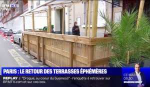 À Paris, les terrasses éphémères font leur retour au pied des trottoirs