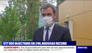 Olivier Véran: "Entre hier 18h, et ce soir 18h, nous avons réalisé en France 617 000 vaccinations, c'est donc un nouveau record"