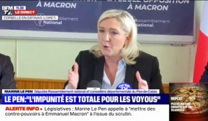 Marine Le Pen s'indigne des "speed-datings de 30 minutes pour recruter des gens qui n'ont jamais reçu la formation d'enseignant"