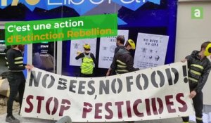 Extinction Rebellion déverse une tonne de pulpe de betterave