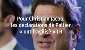 Pour Christian Jacob, les déclarations de Peltier « ont fragilisé » LR