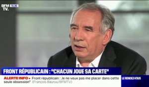 François Bayrou sur le front républicain: "Chacun joue sa carte"