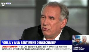 François Bayrou sur l'insécurité: "On ne peut pas supporter de vivre comme ça"