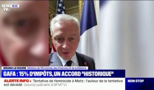 Impôt minimum mondial sur les sociétés: Bruno Le Maire parle d'un "accord historique"