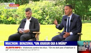 Emmanuel Macron à Clairefontaine: "Un modèle qui ne repose que sur les droits télé et sur la vente très chère des joueurs, ça ne tient plus"