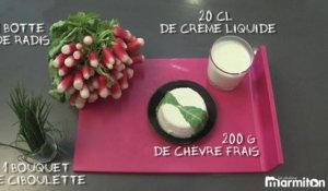 Recette : Verrine de radis au chèvre frais