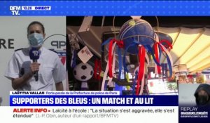 Match des Bleus: de "la fermeté" mais "une tolérance" acceptée pour rentrer chez soi après le couvre-feu ce soir, explique cette policière