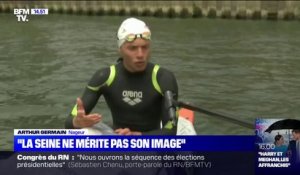 "La Seine ne mérite pas l'image qu'on lui donne": le fils d'Anne Hidalgo, Arthur Germain, remonte la Seine à la nage