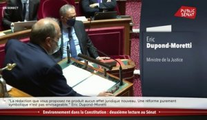 Climat dans la Constitution: "la main tendue n'a pas été saisie" regrette Dupond-Moretti
