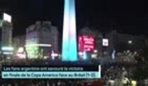 Finale - Les supporters argentins en folie jusqu'au bout de la nuit
