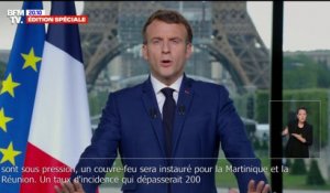 Emmanuel Macron annonce le retour de l'état d'urgence sanitaire et du couvre-feu pour la Martinique et la Réunion