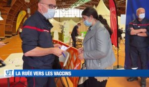 À la UNE : les restaurateurs et directeurs de cinéma inquiets du pass sanitaire / La ruée sur les vaccins à Saint-Etienne / Et la difficile mission des députés de la majorité pour convaincre les récalcitrants.
