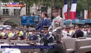 14-Juillet: Emmanuel Macron descend les Champs-Élysées et passe en revue les troupes