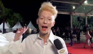 Tilda Swinton enthousiaste pour Jacques Audiard, la musique et le feu d'artifice - Cannes 2021