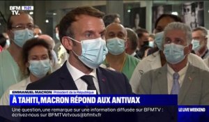 À Tahiti, Emmanuel Macron répond aux antivax et dénonce "l'égoïsme"